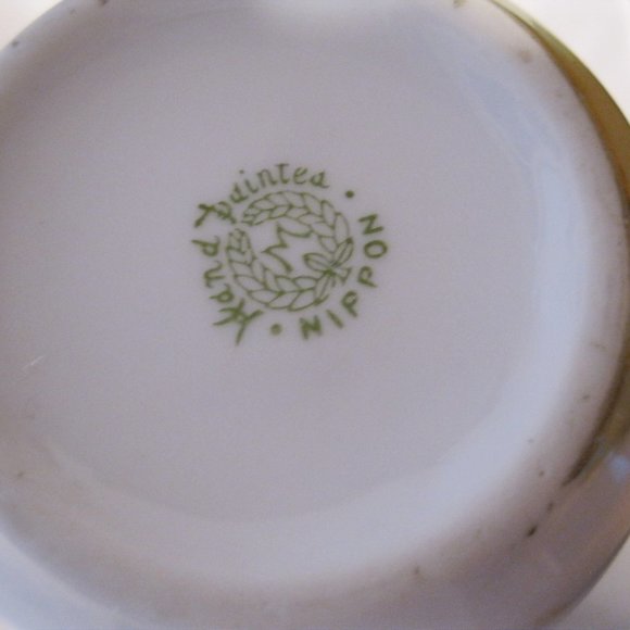 Vintage Nippon Hand Painted Creamer & Serving Dish - Picture 7 of 7